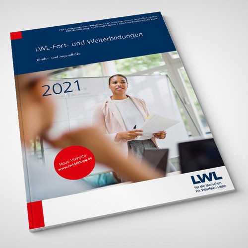 Umschlag des Programmheftes LWL-Fort- und Weiterbildungen Kinder- und Jugendhilfe 2021